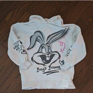 Zara Bugs Bunny white kids hoodie size 8